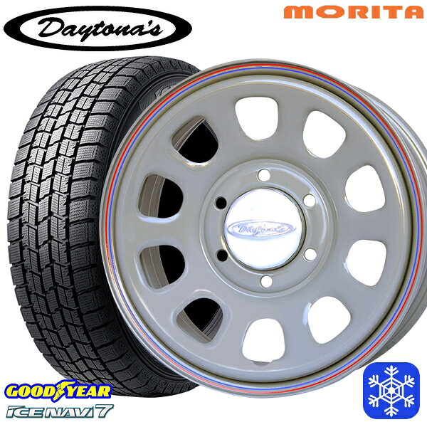 スタッドレスタイヤホイール4本セット 215/60R17 96Q ハイエース ※車検非対応 2024〜2025年製 グッドイヤー アイスナビ7 NAVI7 MRT DAYTONA'S デイトナズ グレー 17インチ 6.5J 6H139.7+38