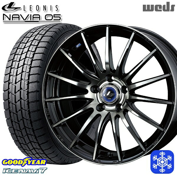 スタッドレスタイヤホイール4本セット 215/60R16 ヤリスクロス ヴェゼル 2023年製 グッドイヤー アイスナビ7 Wedd ウェッズ レオニス ナヴィア05 BPB 16インチ 6.5J 5H114.3