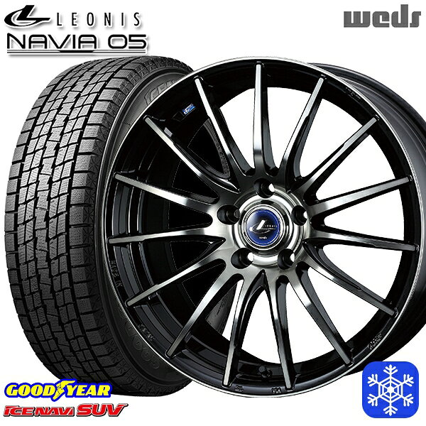 スタッドレスタイヤホイール4本セット 235/60R18 レクサスRX 2023〜2024年製 グッドイヤー アイスナビSUV Wedd ウェッズ レオニス ナヴィア05 BPB 18インチ 7.0J 5H114.3