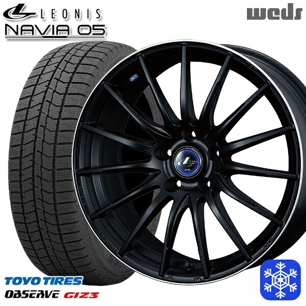 スタッドレスタイヤホイール4本セット 215/50R17 マツダ3 セレナ 2024年製 トーヨー オブザーブ ギズ3 Wedd ウェッズ レオニス ナヴィア05 MBP 17インチ 7.0J 5H114.3