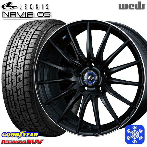 スタッドレスタイヤホイール4本セット 215/60R17 96Q アルファード ヴェルファイア 2022〜2023年製 グッドイヤー アイスナビSUV Wedd ウェッズ レオニス ナヴィア05 MBP 17インチ 7.0J 5H114.3