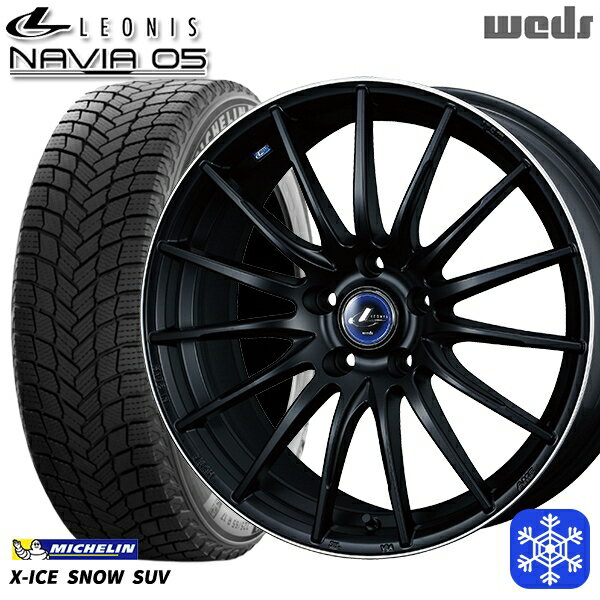 スタッドレスタイヤホイール4本セット 235/60R18 レクサスRX 2024〜2025年製 ミシュラン エックスアイススノーSUV Wedd ウェッズ レオニス ナヴィア05 MBP 18インチ 8.0J 5H114.3