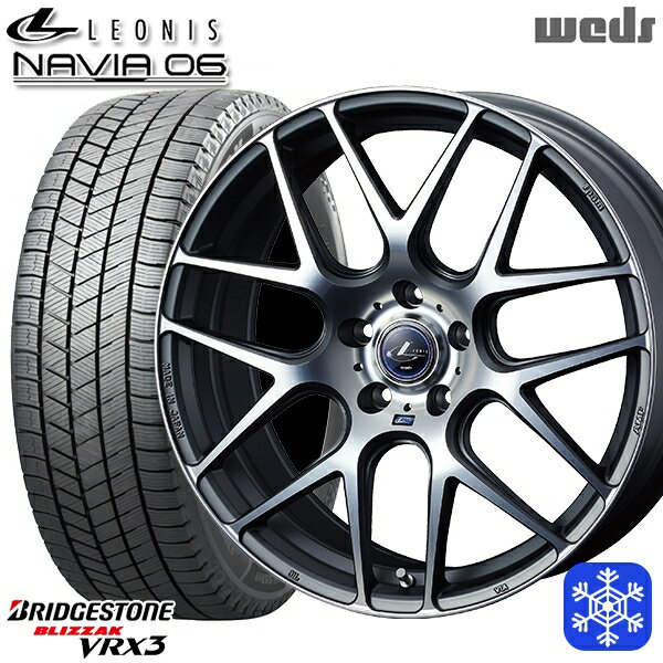 スタッドレスタイヤホイール4本セット 225/60R17 アルファード ヴェルファイア 2023〜2024年製 ブリヂストン ブリザック VRX3 Weds ウェッズ レオニス ナヴィア06 MGMC 17インチ 7.0J 5H114.3