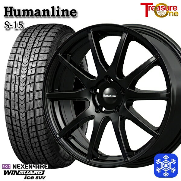 スタッドレスタイヤホイール4本セット 235/60R18 レクサスRX 2024年製 ネクセン ウィンガードアイスSUV トレジャーワン ヒューマンライン S15 BK 18インチ 7.0J 5H114.3