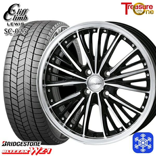 スタッドレスタイヤホイール4本セット 165/60R14 クリッパー エブリィワゴン 2025年製 ブリヂストン ブリザック WZ1 トレジャーワン クリフクライムルイス SC025 14インチ 4.5J 4H100