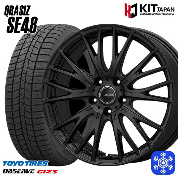 スタッドレスタイヤホイール4本セット 235/60R18 レクサスRX 2024〜2025年製 トーヨー オブザーブ ギズ3 KOSEI クレイシズ SE48 ブラック 18インチ 8.0J 5H114.3