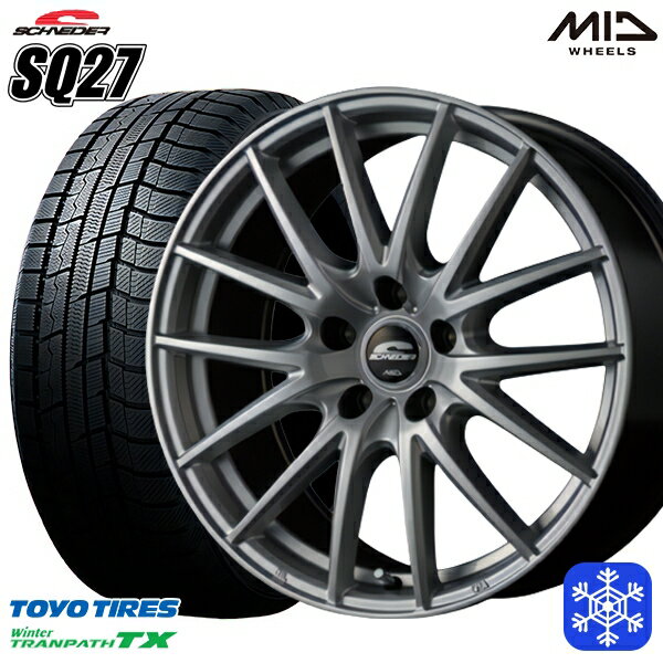 【取付対象】235/60R18 レクサスRX 2022〜2023年製 トーヨー ウィンタートランパス TX MID シュナイダー SQ27 シルバー 18インチ 7.0J 5穴 114.3 スタッドレスタイヤホイール4本セット 送料無料