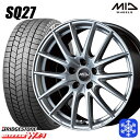 【10/25限定】ポイント10倍! 215/60R17 96Q アルファード ヴェルファイア 2025年製 ブリヂストン ブリザック WZ1 MID SQ27 シルバー 17インチ 7.0J 5H114.3 スタッドレスタイヤホイール4本セット