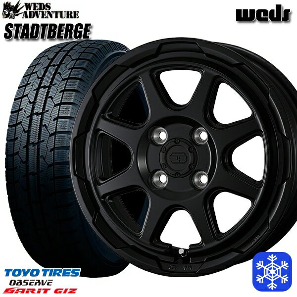 スタッドレスタイヤホイール4本セット 175/65R14 ヴィッツ デミオ 2022〜2023年製 トーヨー ガリット ギズ Weds ウェッズ スタッドベルグ MB 14インチ 5.0J 4H100