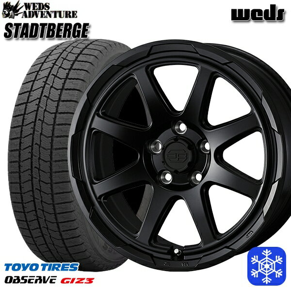 スタッドレスタイヤホイール4本セット 215/60R16 ヤリスクロス ヴェゼル 2024年製 トーヨー オブザーブ ギズ3 Weds ウェッズ スタッドベルグ MB 16インチ 7.0J 5H114.3