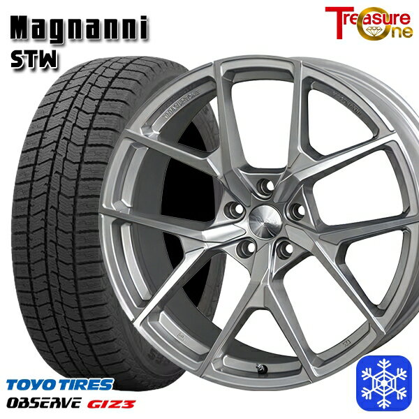 スタッドレスタイヤホイール4本セット 225/55R18 デリカD5 エクストレイル 2024年製 トーヨー オブザーブ ギズ3 トレジャーワン マグナーニ STW SP 18インチ 7.5J 5H114.3