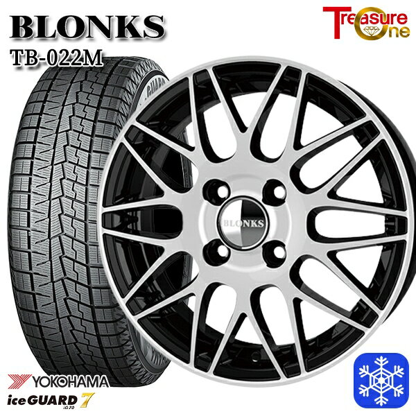 スタッドレスタイヤホイール4本セット 155/65R13 モコ ルークス 2021〜2022年製 ヨコハマ アイスガード IG70 トレジャーワン ブロンクス TB022M ブラックポリッシュ 13インチ 4.0J 4H100