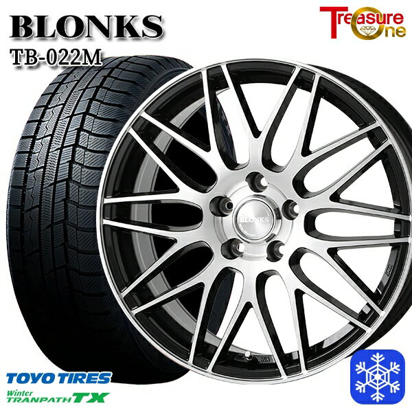 スタッドレスタイヤホイール4本セット 235/60R18 レクサスRX 2022〜2023年製 トーヨー ウィンタートランパス TX トレジャーワン ブロンクス TB022M ブラックポリッシュ 18インチ 7.5J 5H114.3