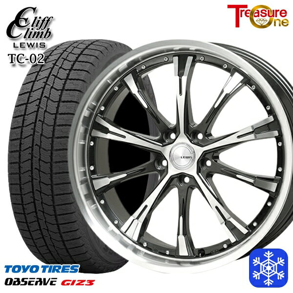 スタッドレスタイヤホイール4本セット 235/50R18 アルファード ヴァルファイア 2024年製 トーヨー オブザーブ ギズ3 トレジャーワン クリフクライムルイス TC02 18インチ 7.0J 5H114.3