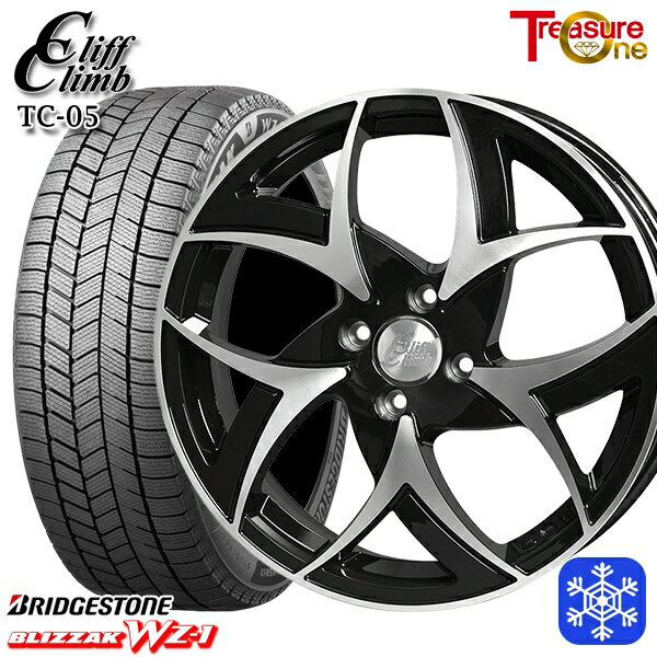 スタッドレスタイヤホイール4本セット 185/65R15 アクア ノート フィット 2025年製 ブリヂストン ブリザック WZ1 トレジャーワン クリフクライム TC05 BP 15インチ 5.5J 4H100