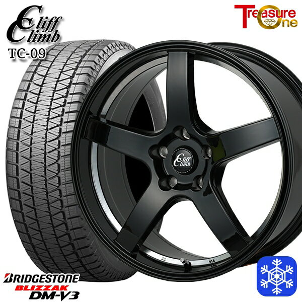 スタッドレスタイヤホイール4本セット 235/60R18 レクサスRX 2023年製 ブリヂストン ブリザック DMV3 トレジャーワン クリフクライム TC09 BK 18インチ 7.0J 5H114.3