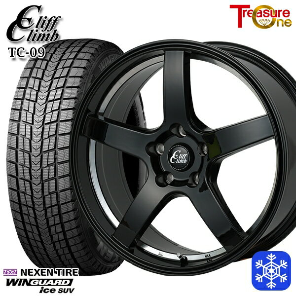 スタッドレスタイヤホイール4本セット 235/60R18 レクサスRX 2022〜2023年製 ネクセン ウィンガードアイス SUV トレジャーワン クリフクライム TC09 BK 18インチ 7.0J 5H114.3