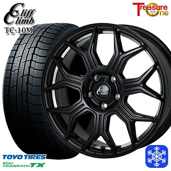 スタッドレスタイヤホイール4本セット 235/60R18 レクサスRX 2022〜2023年製 トーヨー ウィンタートランパス TX トレジャーワン クリフクライム TC10M BK 18インチ 8.0J 5H114.3