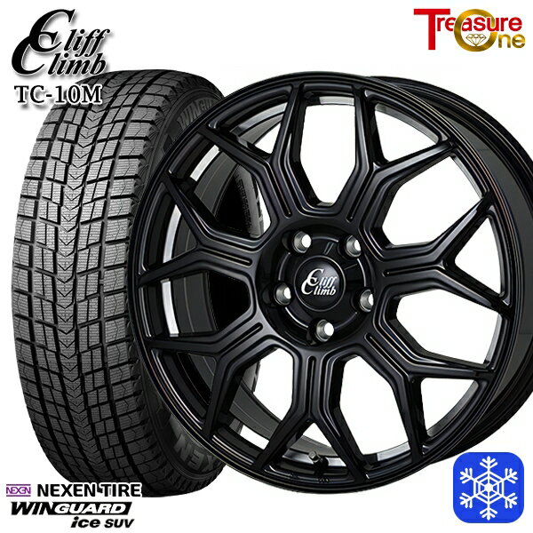 スタッドレスタイヤホイール4本セット 235/60R18 レクサスRX 2024年製 ネクセン ウィンガードアイスSUV トレジャーワン クリフクライム TC10M BK 18インチ 8.0J 5H114.3
