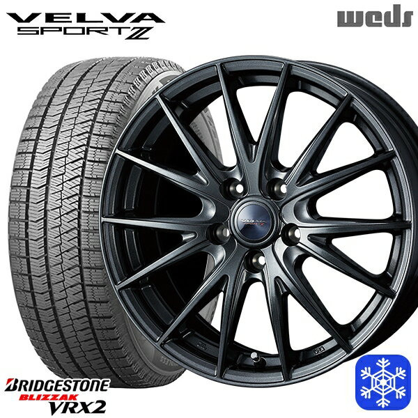 【取付対象】205/55R16 カローラ インプレッサ 2021〜2022年製 ブリヂストン VRX2 Weds ウェッズ ヴェルヴァスポルト2 16インチ 6.5J 5穴 100 スタッドレスタイヤホイール4本セット 送料無料