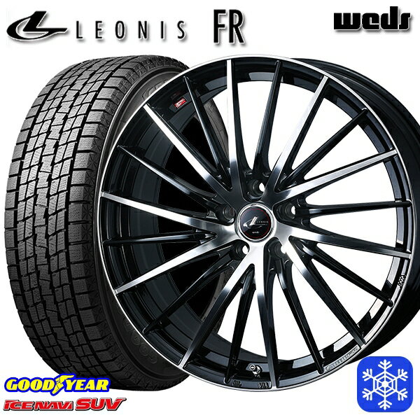 【取付対象】215/60R17 96Q アルファード ヴェルファイア 2022〜2023年製 グッドイヤー アイスナビSUV Weds ウェッズ レオニス FR PBMC 17インチ 7.0J 5H114.3 スタッドレスタイヤホイール4本セット