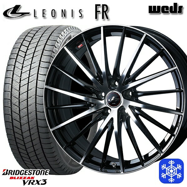 【取付対象】225/60R17 アルファード ヴェルファイア 2023〜2024年製 ブリヂストン ブリザック VRX3 Weds ウェッズ レオニス FR PBMC 17インチ 7.0J 5H114.3 スタッドレスタイヤホイール4本セット
