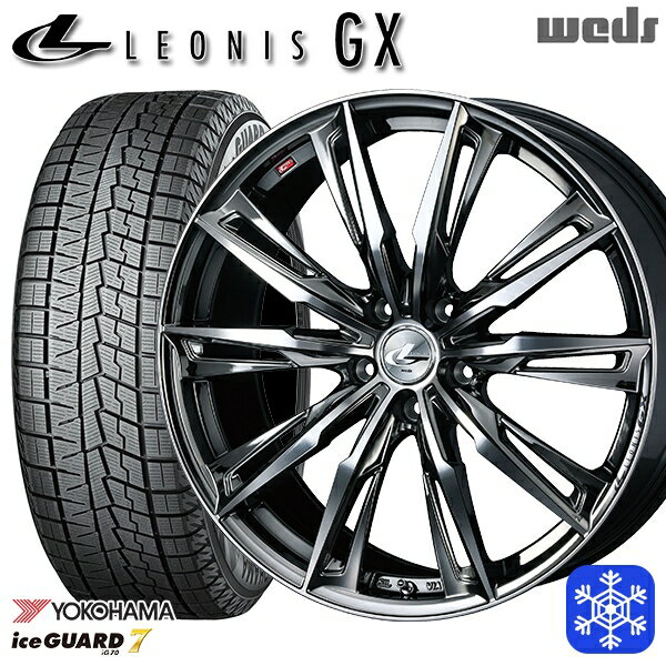 スタッドレスタイヤホイール4本セット 225/45R18 クラウン レヴォーグ 2022年製 ヨコハマ アイスガード IG70 Weds ウェッズ レオニス GX BMCMC 18インチ7.0J 5H114.3