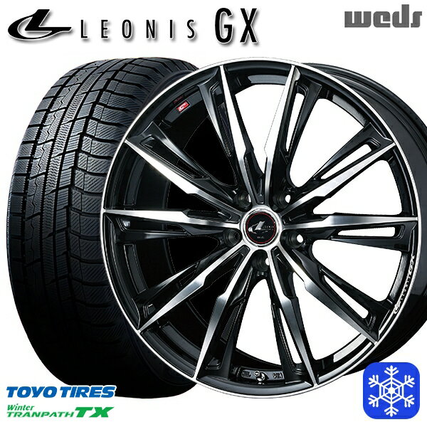 【取付対象】235/60R18 レクサスRX 2022〜2023年製 トーヨー ウィンタートランパス TX Weds ウェッズ レオニス GX PBMC 18インチ 7.0J 5穴 114.3 スタッドレスタイヤホイール4本セット 送料無料