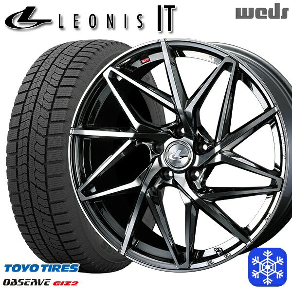 スタッドレスタイヤホイール4本セット 215/50R17 マツダ3 セレナ 2022〜2023年製 トーヨー オブザーブ ギズ2 Weds ウェッズ レオニス IT BMCMC 17インチ 7.0J 5H114.3
