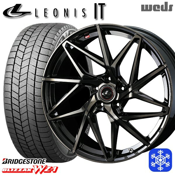 スタッドレスタイヤホイール4本セット 225/50R17 アテンザスポーツ エスティマ 2025年製 ブリヂストン ブリザック WZ1 Weds ウェッズ レオニス IT PBMC/TI 17インチ 7.0J 5H114.3