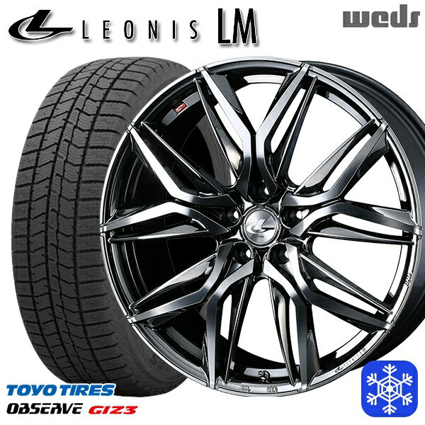 スタッドレスタイヤホイール4本セット 225/60R17 アルファード ヴェルファイア 2024年製 トーヨー オブザーブ ギズ3 Weds ウェッズ レオニス LM BMCMC 17インチ 7.0J 5H114.3