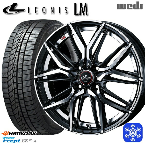 【取付対象】165/65R14 タンク ルーミー 2022年製 HANKOOK ハンコック W626 Weds ウェッズ レオニス LM PBMC 14インチ 5.5J 4穴 100 スタッドレスタイヤホイール4本セット 送料無料