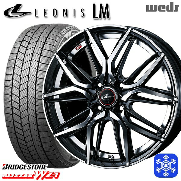 スタッドレスタイヤホイール4本セット 165/60R14 クリッパー エブリィワゴン 2025年製 ブリヂストン ブリザック WZ1 Weds ウェッズ レオニス LM PBMC 14インチ 4.5J 4H100