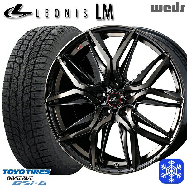 スタッドレスタイヤホイール4本セット 215/70R16 100Q デリカD5 2022〜2023年製 トーヨー オブザーブ GSi-6 Weds ウェッズ レオニス LM PBMC/TI 16インチ 6.5J 5H114.3 114.3