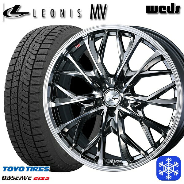 【取付対象】215/50R17 マツダ3 セレナ 2022〜2023年製 トーヨー オブザーブ ギズ2 Weds ウェッズ レオニス MV BMCMC 17インチ 7.0J 5H114.3 スタッドレスタイヤホイール4本セット