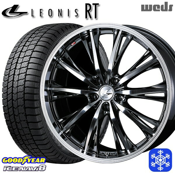 スタッドレスタイヤホイール4本セット 205/55R16 アクセラ リーフ 2022〜2023年製 グッドイヤー アイスナビ8 Weds ウェッズ レオニス RT BMCMC 16インチ 6.5J 5H114.3