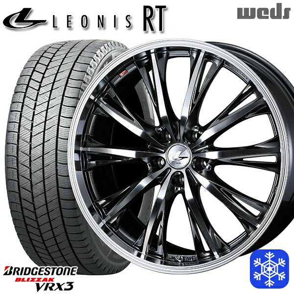 【取付対象】225/45R18 クラウン レヴォーグ 2022〜2023年製 ブリヂストン ブリザック VRX3 Weds ウェッズ レオニス RT BMCMC 18インチ7.0J 5穴 114.3 スタッドレスタイヤホイール4本セット 送料無料