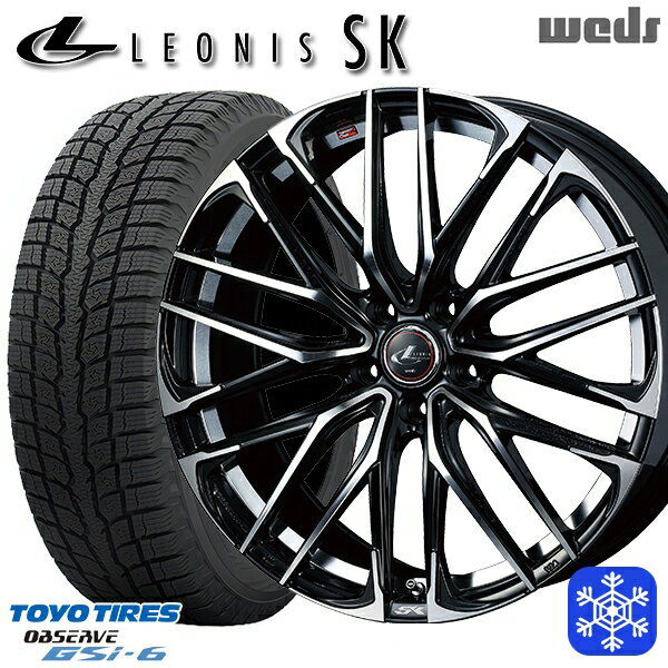 スタッドレスタイヤホイール4本セット 215/70R16 100Q デリカD5 2022〜2023年製 トーヨー オブザーブ GSi-6 Weds ウェッズ レオニス SK PBMC 16インチ 6.5J 5H114.3 114.3