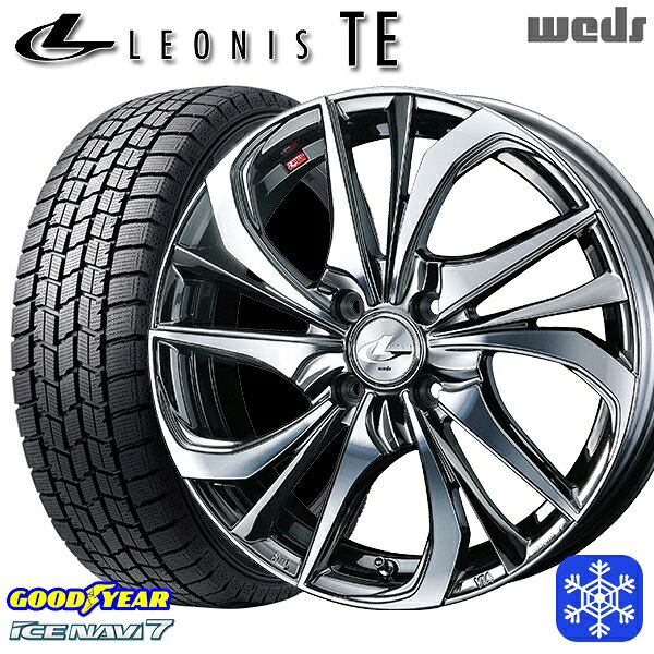 スタッドレスタイヤホイール4本セット 185/55R16 フィットシャトル 2024〜2025年製 グッドイヤー アイスナビ7 NAVI7 Weds ウェッズ レオニス TE BMCMC 16インチ 6.0J 4H100