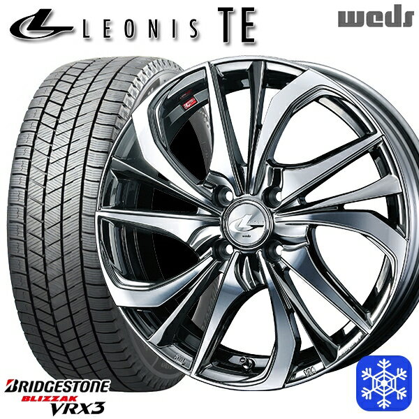 【取付対象】175/60R16 アクア クロスビー 2022〜2023年製 ブリヂストン ブリザック VRX3 Weds ウェッズ レオニス TE BMCMC 16インチ 6.0J 4穴 100 スタッドレスタイヤホイール4本セット 送料無料