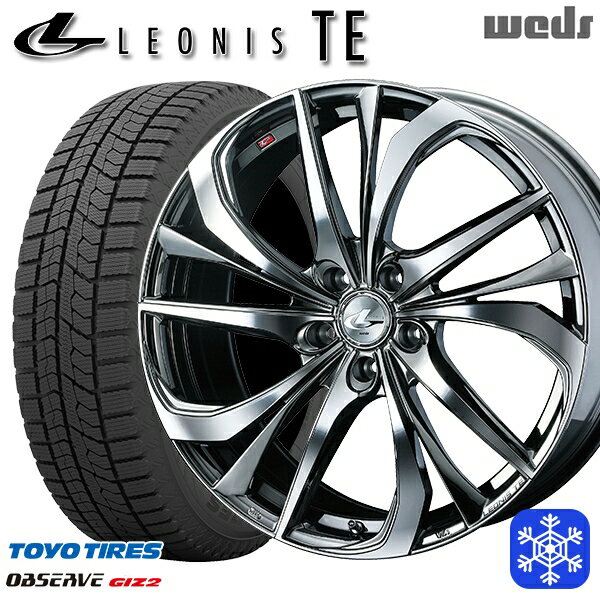スタッドレスタイヤホイール4本セット 215/50R17 マツダ3 セレナ 2022〜2023年製 トーヨー オブザーブ ギズ2 Weds ウェッズ レオニス TE BMCMC 17インチ 7.0J 5H114.3