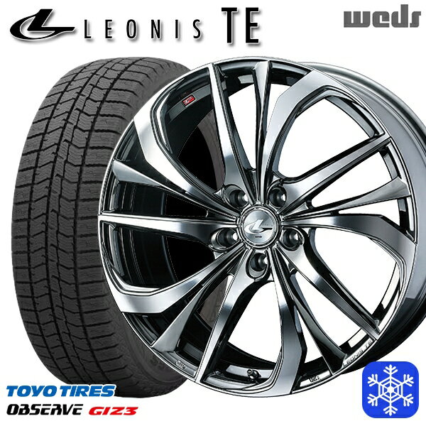 スタッドレスタイヤホイール4本セット 215/45R17 ノア ヴォクシー 2024年製 トーヨー オブザーブ ギズ3 Weds ウェッズ レオニス TE BMCMC 17インチ 7.0J 5H114.3