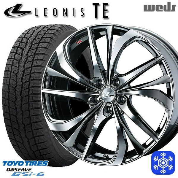 スタッドレスタイヤホイール4本セット 225/55R18 デリカD5 エクストレイル 2022〜2023年製 トーヨー オブザーブ GSi-6 Weds ウェッズ レオニス TE BMCMC 18インチ 8.0J 5H114.3