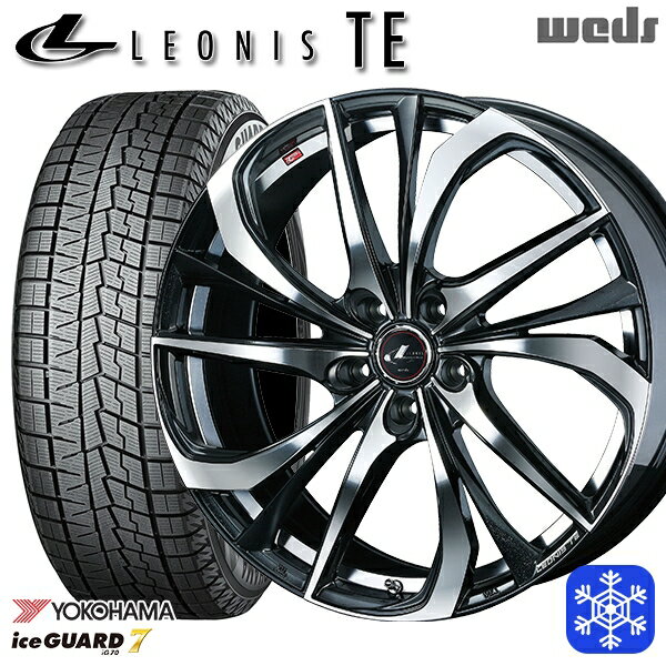 【取付対象】225/45R18 クラウン レヴォーグ 2021〜2022年製 ヨコハマ アイスガード IG70 Weds ウェッズ レオニス TE PBMC 18インチ7.0J 5穴 114.3 スタッドレスタイヤホイール4本セット 送料無料