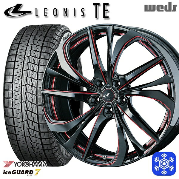 スタッドレスタイヤホイール4本セット 225/50R18 ヴェゼル エクストレイル 2022〜2023年製 ヨコハマ アイスガード IG70 Weds ウェッズ レオニス TE BK/SC 18インチ 7.0J 5H114.3
