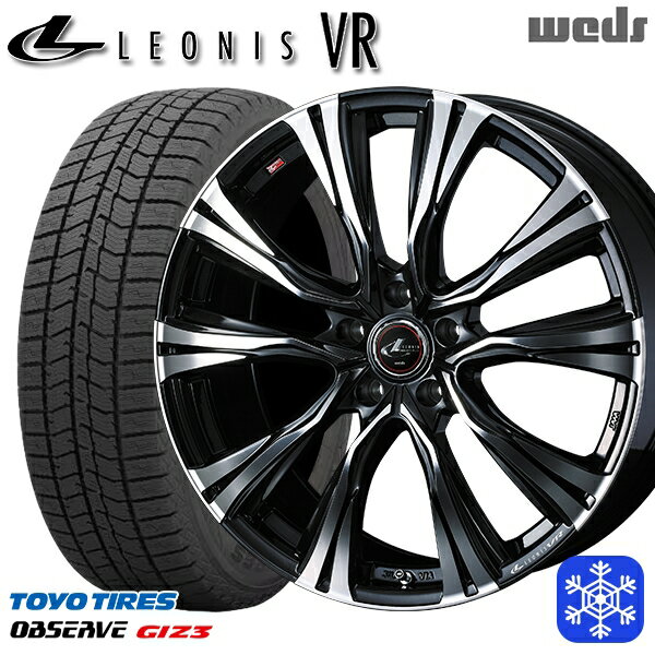 スタッドレスタイヤホイール4本セット 225/60R17 アルファード ヴェルファイア 2024年製 トーヨー オブザーブ ギズ3 Weds ウェッズ レオニス VR PBMC 17インチ 7.0J 5H114.3