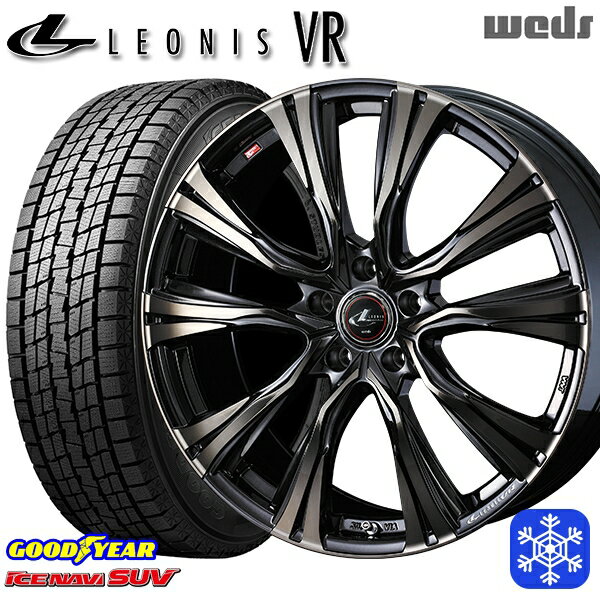 スタッドレスタイヤホイール4本セット 235/60R18 レクサスRX 2022〜2023年製 グッドイヤー アイスナビSUV Weds ウェッズ レオニス VR PBMC/TI 18インチ 8.0J 5H114.3