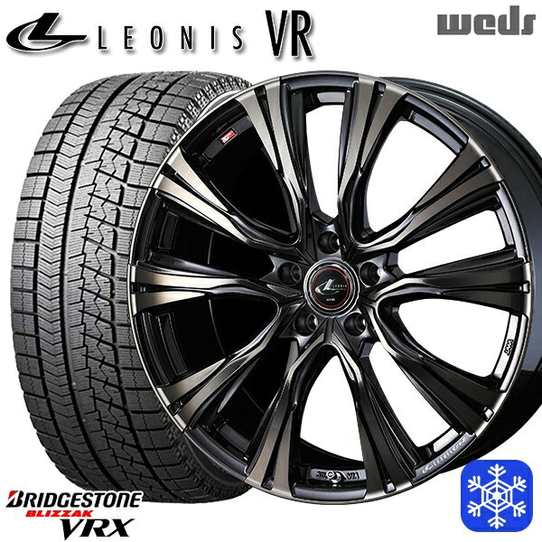 【取付対象】205/60R16 エスティマ マツダ3 ビアンテ 2022〜2023年製 ブリヂストン ブリザック VRX ■並行輸入 Weds ウェッズ レオニス VR PBMC/TI 16インチ 6.5J 5穴 114.3 スタッドレスタイヤホイール4本セット 送料無料