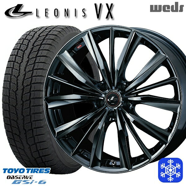 スタッドレスタイヤホイール4本セット 225/55R18 デリカD5 エクストレイル 2022〜2023年製 トーヨー オブザーブ GSi-6 Weds ウェッズ レオニス VX BMC1 18インチ 7.0J 5H114.3