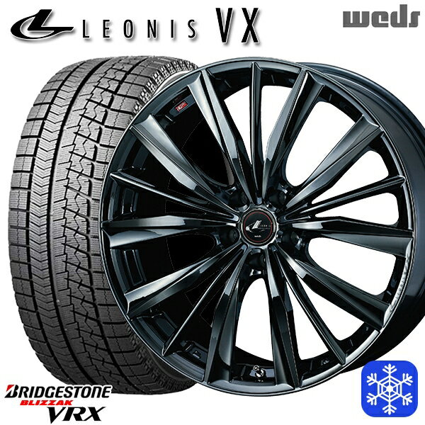 スタッドレスタイヤホイール4本セット 235/50R18 アルファード ヴァルファイア 2021年製 ブリヂストン ブリザック VRX ■並行輸入品 Weds ウェッズ レオニス VX BMC1 18インチ 7.0J 5H114.3